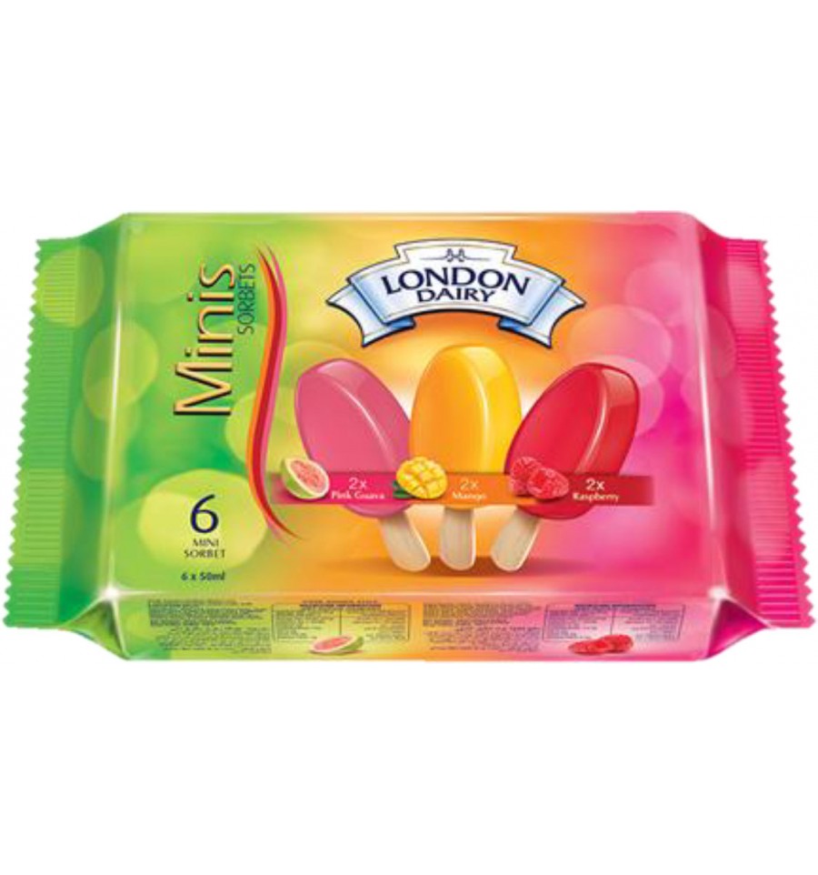 London Dairy Sorbets Minis 6X50ml from SuperMart.ae