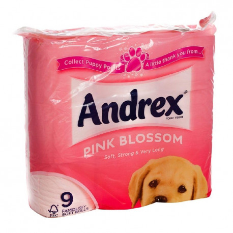 Andrex Pink Blossom 9 Toilet Tissue...